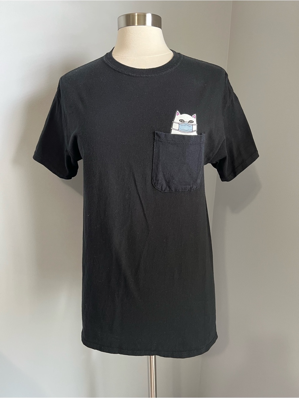 RipnDip Lord Nermal in Mask Size M Black Short Sleeve T-Shirt Tee